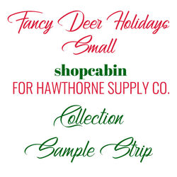Fancy Deer Holidays Sample Strip in Small