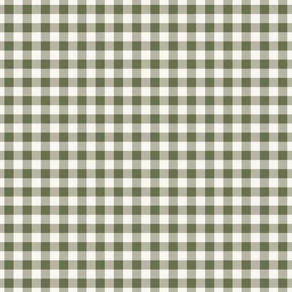 Gingham in Leafy Green