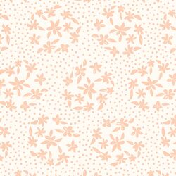 Floral Dot Silhouette in Soft Blush on Ivory