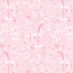 Carousel Horse in Rose Pink