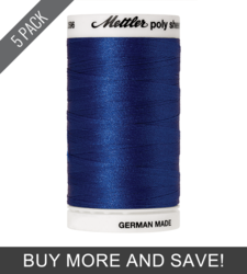 Blue (2596-3522) - Poly Sheen - 875 Yards (5 Pack)