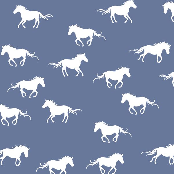 Horse Silhouette in Azurite