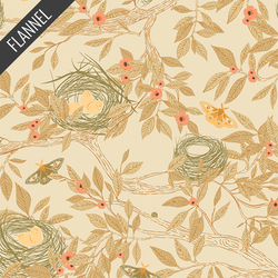 Nesting Garden Flannel in Ivory