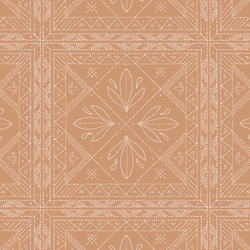 Dotted Tile in Cream on Tawny