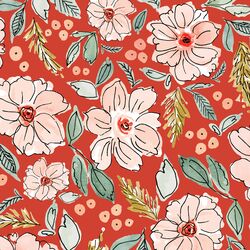 Large Christmas Blossoms in Cardinal Red