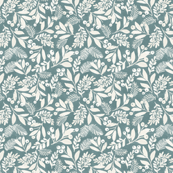 Winter Foliage in Ivory on Icicle