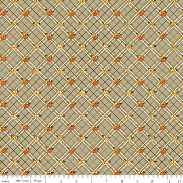 Pumpkin Plaid in Sage
