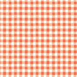 Whimsical Gingham in Peach Fuzz