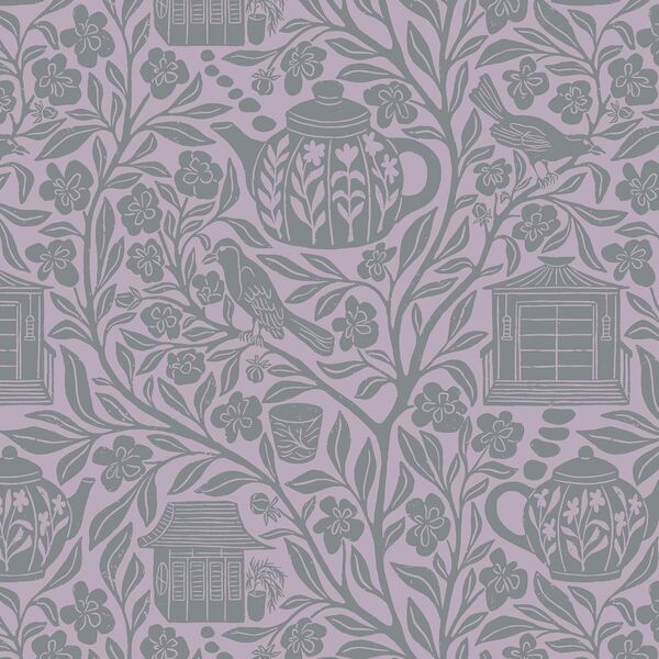 Teahouse Toile in Lavender