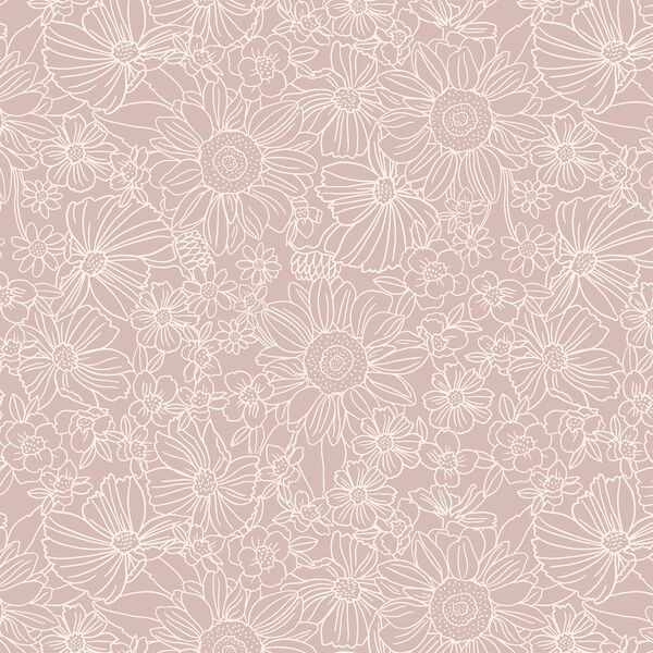 Sunflower Garden in Vintage Violet