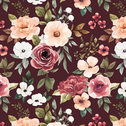 Felicity Floral in Maroon