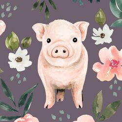 Large Pig in Plum