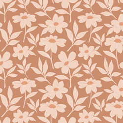 Large Fresh Floral in Dusty Coral