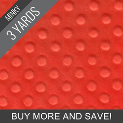 Minky Dimple Dot in Salmon - 3 Yard Quick Cut