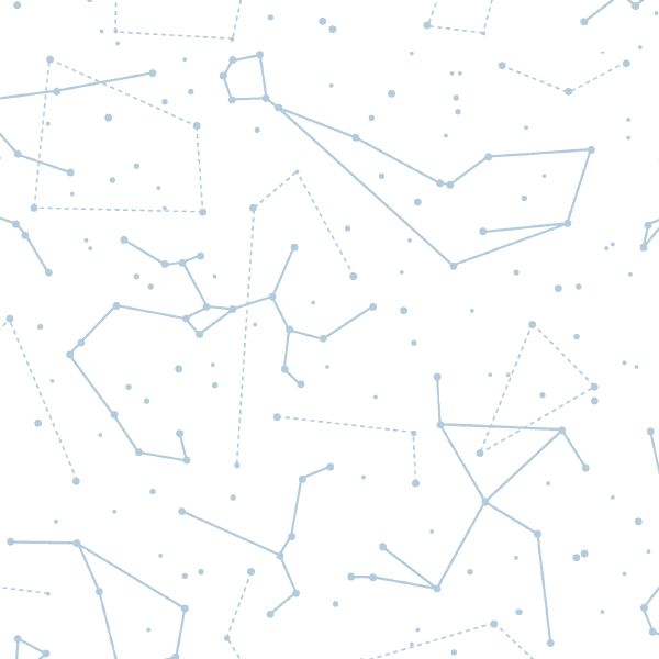 Star Charts in Sky on White