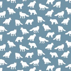 Little Fox Silhouette in Marine