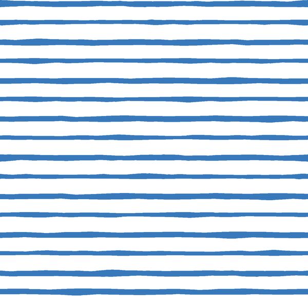 Artisan Stripe in Cerulean on White
