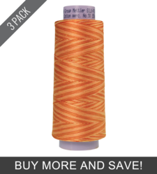 Orange Ana (9090-9831) - Silk Finish Cotton Multi 50wt - 1500 Yards (3 Pack)