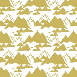 Snowy Mountains in Antique Brass