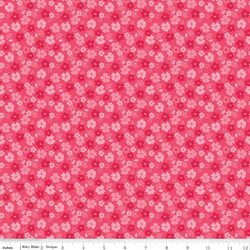 Tossed Flowers in Hot Pink