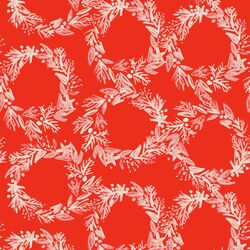 Wreaths in Poinsettia Red