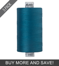 Dark Turquoise (9141-0483) - Silk Finish Cotton 40wt - 1094 Yards (5 Pack)