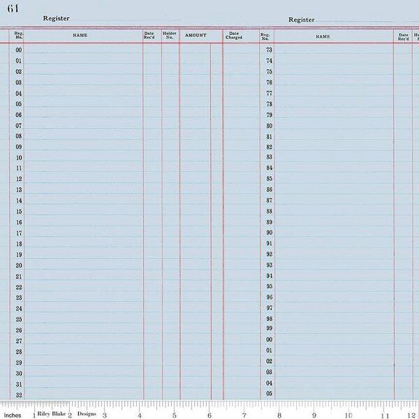 Ledger Paper in Blue