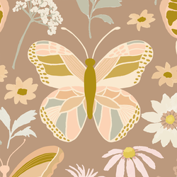 Large Butterfly Garden in Toasted Almond