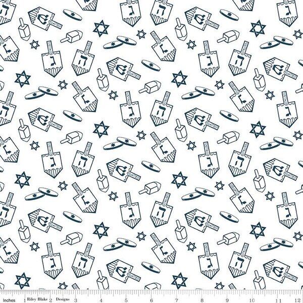 Dreidel in Toss White