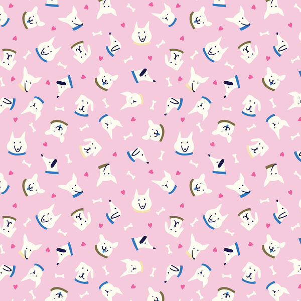 Sunrise Dog Faces in Pink