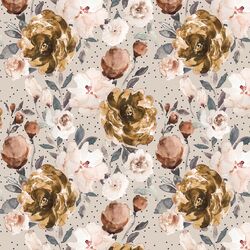 Peonies in Autumn Birch Dot