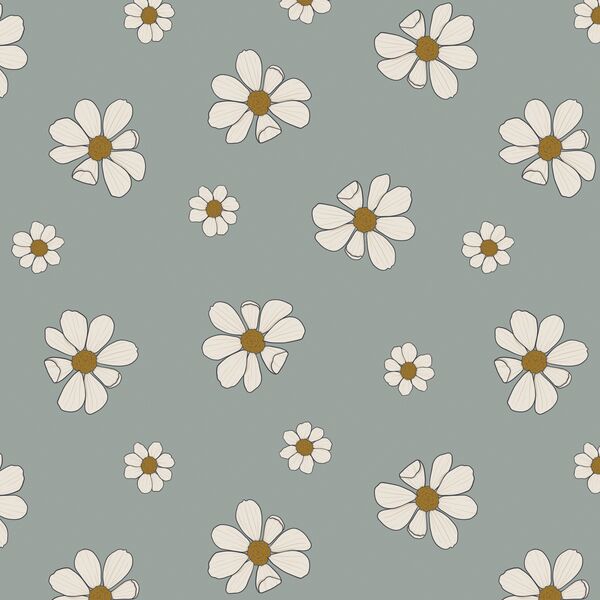 Daisies in Boho Blue