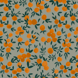 Oranges in Vintage Teal