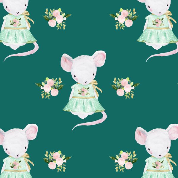 Little Lila the Mouse in Emerald