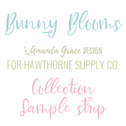 Bunny Blooms Sample Strip