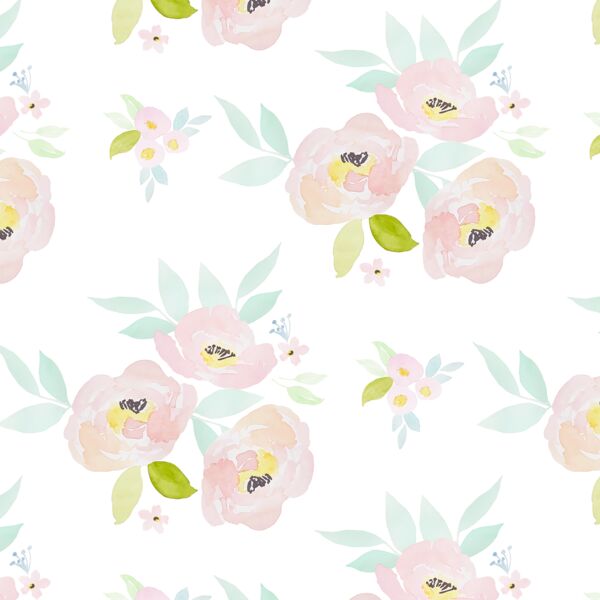 Blush Roses in Garden