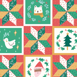 Holiday Patchwork in Evergreen