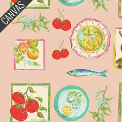 Charming Tablescape Canvas in Sunset