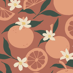 Large Orange Blossom in Red Clay
