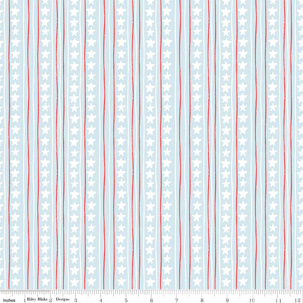 Stars And Stripes in Light Blue