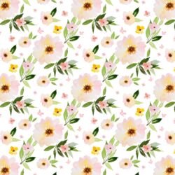 Little Watercolor Florals in Spring