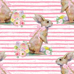 Striped Bunny Tales in Gerbera Pink