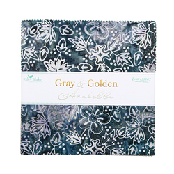 Expressions Batiks 10" Square Pack in Gray and Golden Arabella