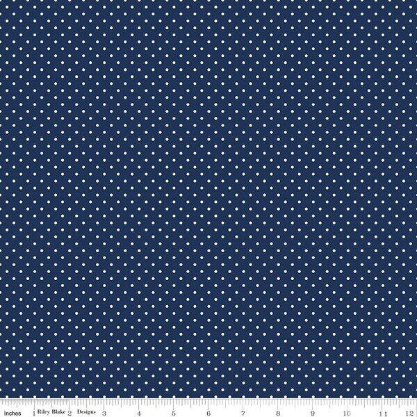 Swiss Dot in Navy