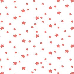 Star Light in Living Coral on White