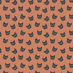 Black Cats in Rust Orange