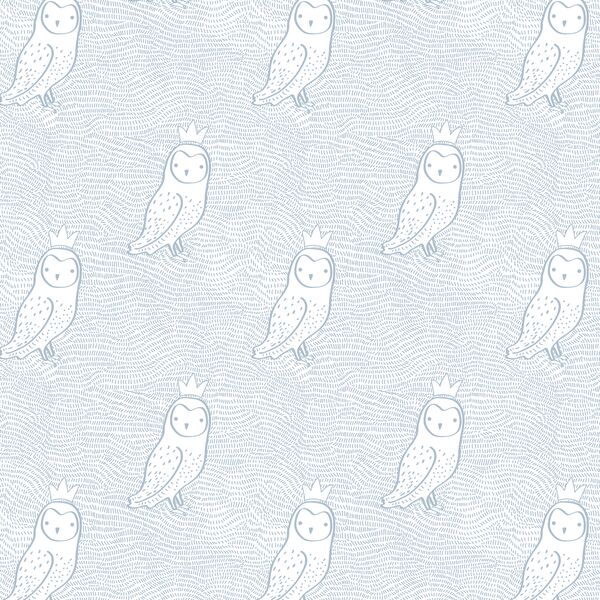 Small Crowned Owl in Cashmere Blue