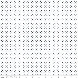 Swiss Dot in Denim on White