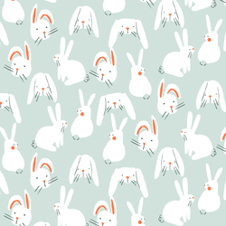 Bunnies in Robin's Egg Blue