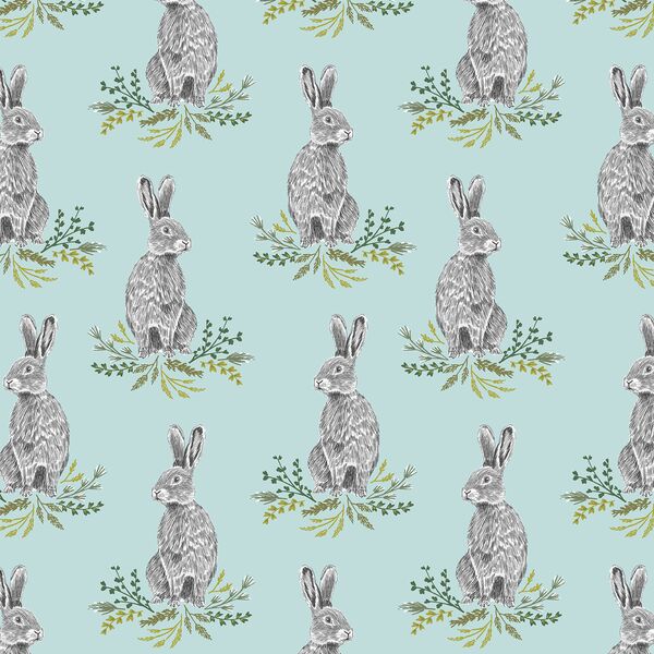 Bunnies in Glacier Blue